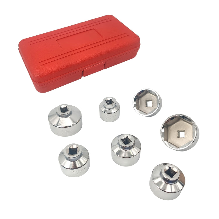 ZK-077 7 in 1 Car Cartridge Housing Oil Filter Cap Wrench Socket Set Tool Kit - Engine Repair Tools by buy2fix | Online Shopping UK | buy2fix