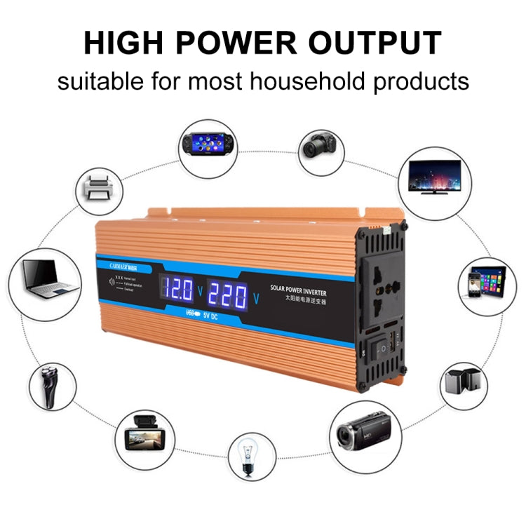 Carmaer 12V to 220V 500W Car Multi-function Double Digital Display Inverter Household Power Converter - In Car by buy2fix | Online Shopping UK | buy2fix