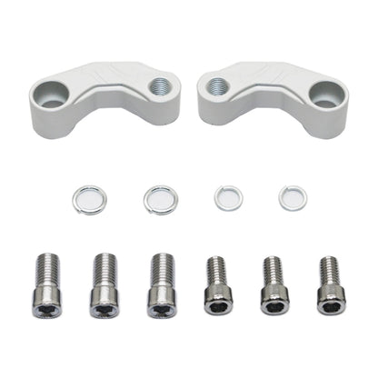 SF-YSZ-2 Mirror Code Motorcycle Modification Aluminum Alloy CNC Rearview Extension Bracket Set (Silver) - In Car by buy2fix | Online Shopping UK | buy2fix