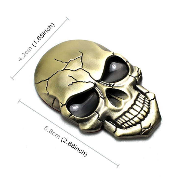 Three-dimensional Devil Skull Metal Car Sticker (Titanium Color) - In Car by buy2fix | Online Shopping UK | buy2fix