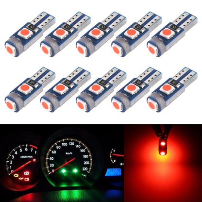 10 in 1 Car T5 0.2W DC12V Instrument Panel LED Decorative Light(Red Light) - In Car by buy2fix | Online Shopping UK | buy2fix