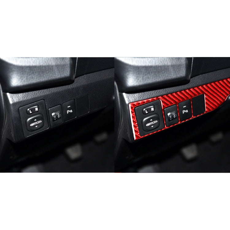 Carbon Fiber Car Headlight Switch Decorative Sticker for Toyota Corolla 2014-2018,Left Drive (Red) - In Car by buy2fix | Online Shopping UK | buy2fix