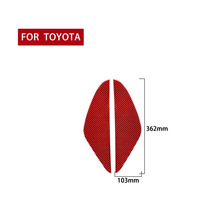 2 PCS / Set Carbon Fiber Car Door Anti-collision Cushion Decorative Sticker for Toyota Tundra 2014-2018,Left and Right Drive Universal (Red) - In Car by buy2fix | Online Shopping UK | buy2fix