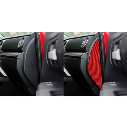 2 PCS / Set Carbon Fiber Car Door Anti-collision Cushion Decorative Sticker for Toyota Tundra 2014-2018,Left and Right Drive Universal (Red) - In Car by buy2fix | Online Shopping UK | buy2fix