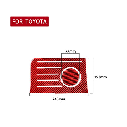 2 PCS / Set Carbon Fiber Car Central Control Storage Box Slot Mat Decorative Sticker for Toyota Tundra 2014-2018,Left and Right Drive Universal (Red) - In Car by buy2fix | Online Shopping UK | buy2fix