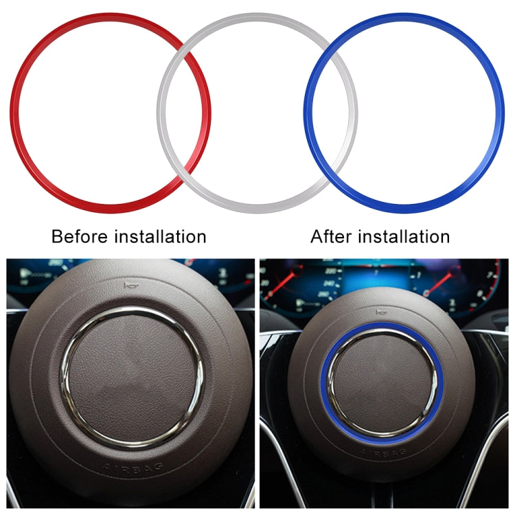 Car Steering Wheel Decorative Ring Cover for Mercedes-Benz,Inner Diameter: 7.2cm (Silver) - In Car by buy2fix | Online Shopping UK | buy2fix