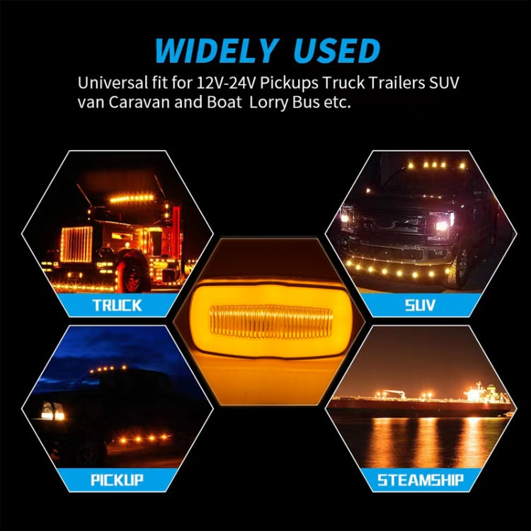 2 PCS MK-190 Truck LED Side Marker Light (Yellow Light) - In Car by buy2fix | Online Shopping UK | buy2fix