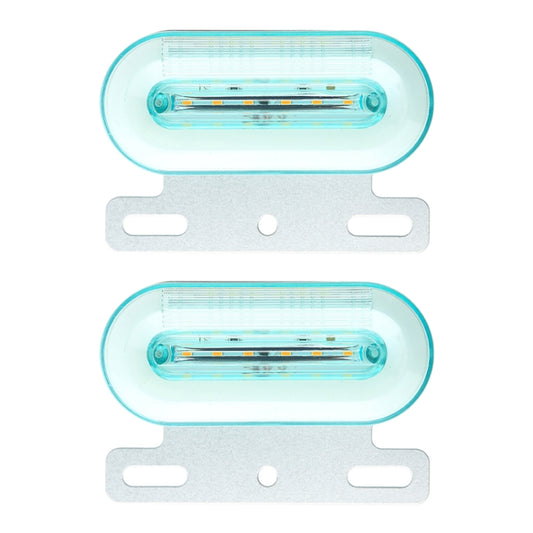 2 PCS 12V 12LED Car Oval Side Lamp(White Light) - In Car by buy2fix | Online Shopping UK | buy2fix