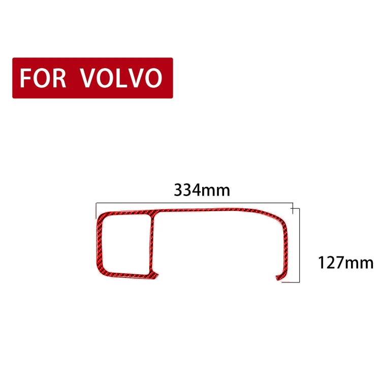 Car Carbon Fiber Navigation Frame Decorative Sticker for Volvo V60 2010-2017, Right Drive(Red) - In Car by buy2fix | Online Shopping UK | buy2fix