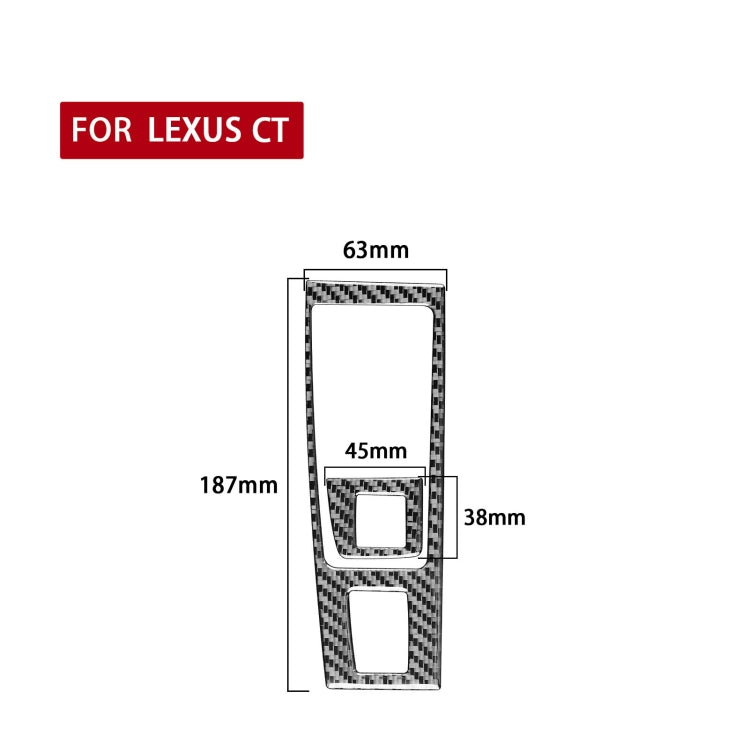 Car Carbon Fiber Gear Panel Decorative Sticker for Lexus CT 2011-2017, Left Drive - In Car by buy2fix | Online Shopping UK | buy2fix