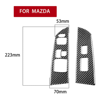 2 PCS Car Carbon Fiber Left and Right Lifting Panel Decorative Sticker for Mazda RX8 2004-2008, Left Drive High-configured -  by buy2fix | Online Shopping UK | buy2fix