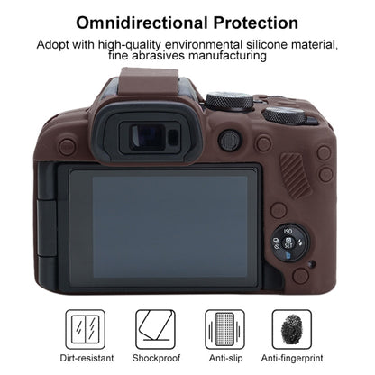 For Canon EOS R10 Soft Silicone Protective Case (Coffee) - Camera Accessories by buy2fix | Online Shopping UK | buy2fix