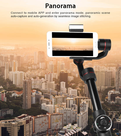 AFI V5 Smooth 3-Axis Handheld Aluminum Brushless Gimbal Stabilizer with Tripod Mount & Fill Light for Smartphones within 6 inch, Support Face Tracking(Black) - Consumer Electronics by buy2fix | Online Shopping UK | buy2fix