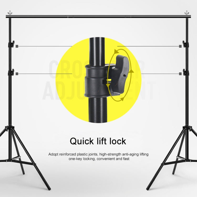 200x200cm Photo Studio Background Support Stand Backdrop Crossbar Bracket Kit - Camera Accessories by buy2fix | Online Shopping UK | buy2fix