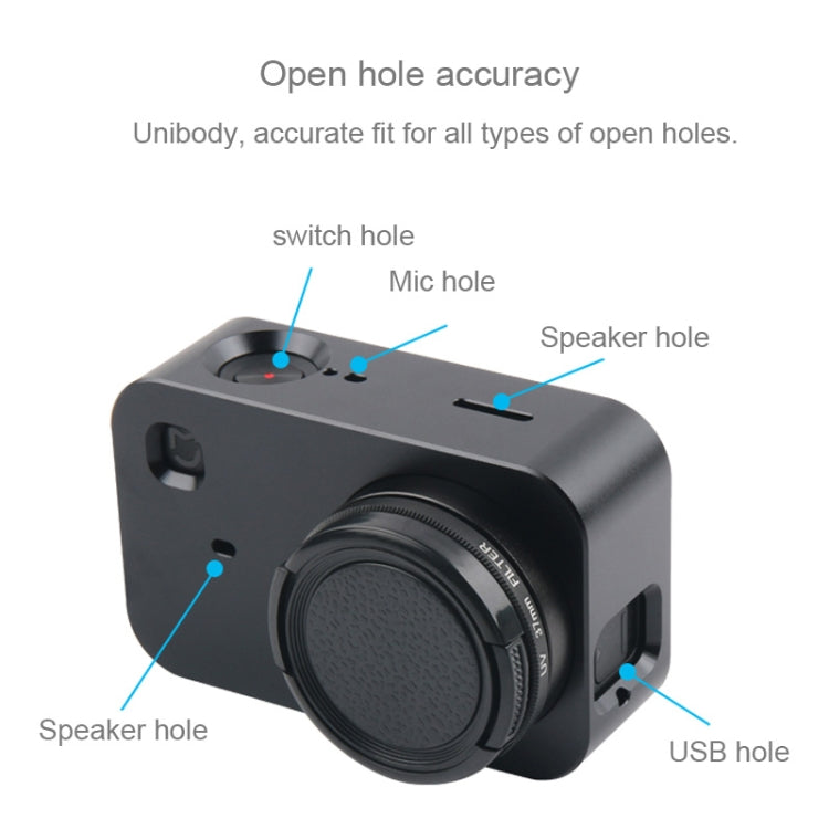 Housing Shell Aluminum Alloy Protective Cage with 37mm Filter Lens & Lens Cap & Screw for Xiaomi Mijia Small Camera (Black) - DJI & GoPro Accessories by buy2fix | Online Shopping UK | buy2fix