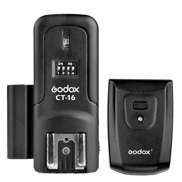 Godox CT-16 Flash Trigger Transmitter + Receiver Set (Black) - Wireless Flash Trigger by Godox | Online Shopping UK | buy2fix