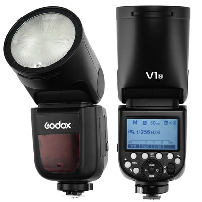 Godox V1N Round Head TTL Flash Speedlite for Nikon (Black) - Shoe Mount Flashes by Godox | Online Shopping UK | buy2fix