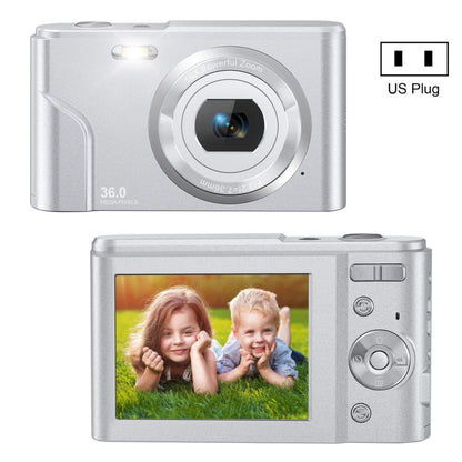 DC311 2.4 inch 36MP 16X Zoom 2.7K Full HD Digital Camera Children Card Camera, US Plug(Silver) - Consumer Electronics by buy2fix | Online Shopping UK | buy2fix