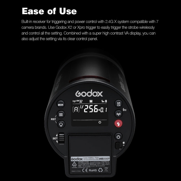 Godox  AD300 Pro 300Ws TTL HSS Pocket Flash Outdoor Speedlite Light &#8203;Kits(AU Plug) - Camera Accessories by Godox | Online Shopping UK | buy2fix