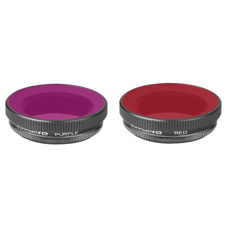 2 in 1 Sunnylife OA-FI180 Lens Red + Purple Diving Filter for DJI OSMO ACTION - DJI & GoPro Accessories by Sunnylife | Online Shopping UK | buy2fix