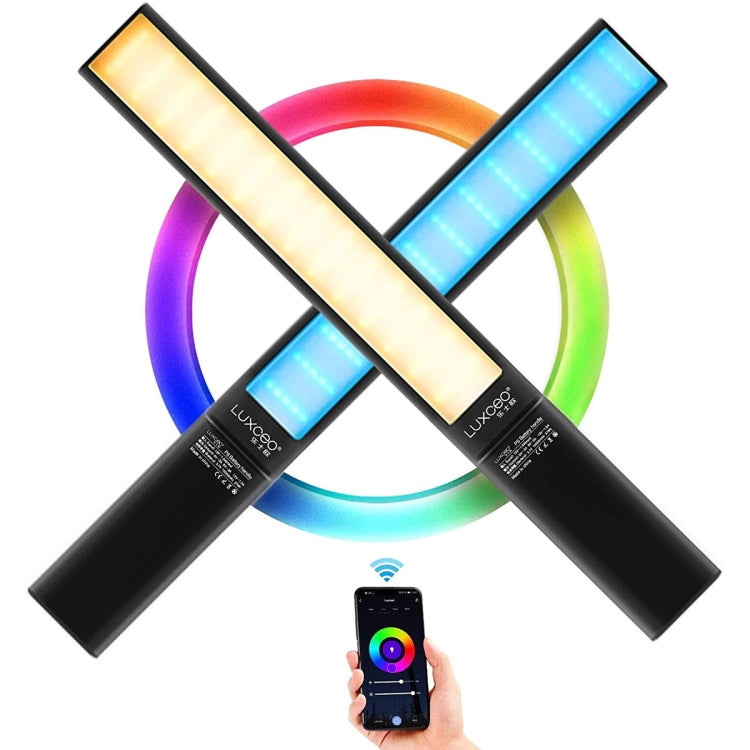 LUXCeO P6 RGB Colorful Photo LED Stick Video Light Handheld APP Control Full Color LED Fill Light (Black) -  by LUXCeO | Online Shopping UK | buy2fix