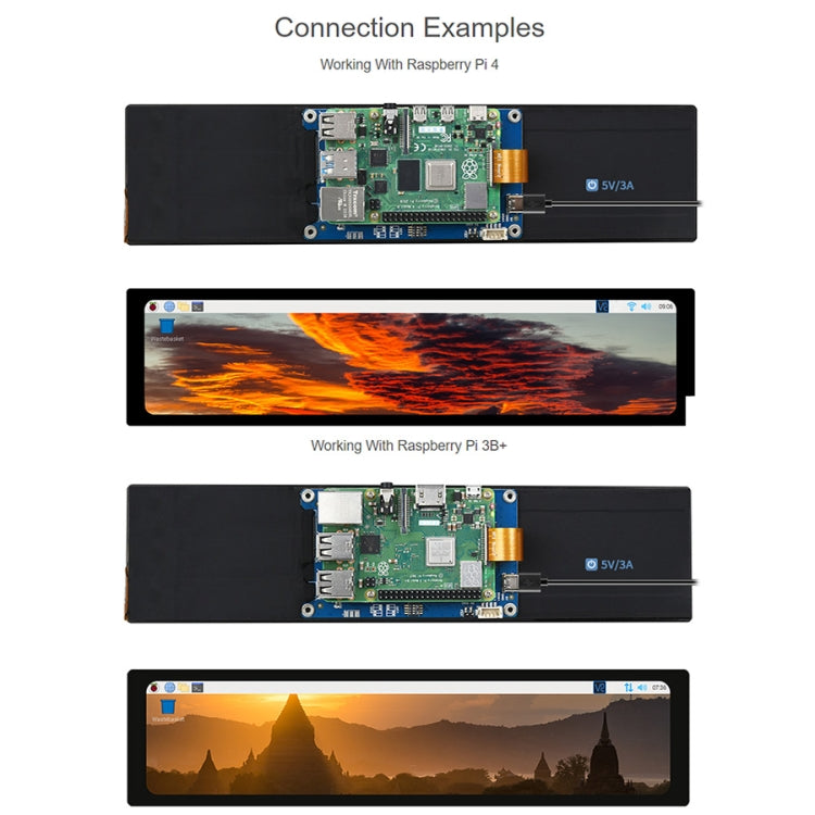 WAVESHARE 11.9 inch Capacitive Touch Display For Raspberry Pi, 320 x 1480, IPS, DSI Interface - Consumer Electronics by WAVESHARE | Online Shopping UK | buy2fix