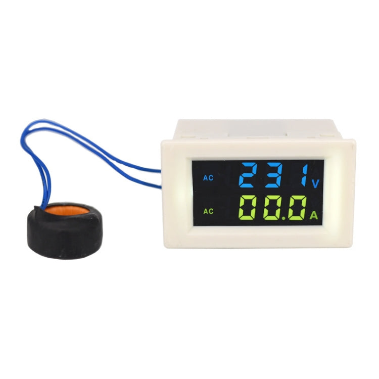 D85-2042A 110V 220V 380V 100A Digital AC Voltmeter Ammeter Current Amps Volt Meter LCD Panel Monitor (White) - Consumer Electronics by buy2fix | Online Shopping UK | buy2fix