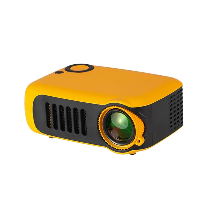 A2000 Portable Projector 800 Lumen LCD Home Theater Video Projector, Support 1080P, EU Plug (Yellow) - Consumer Electronics by buy2fix | Online Shopping UK | buy2fix