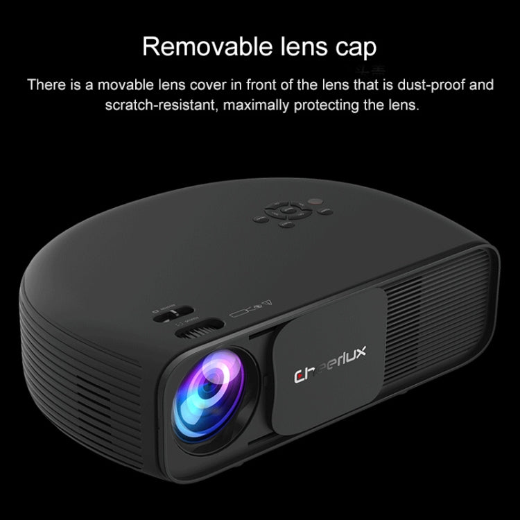 Cheerlux CL760 4000 Lumens 1920x1080 1080P HD Smart Projector, Support HDMI x 2 / USB x 2 / VGA / AV(White) - LED Projector by Cheerlux | Online Shopping UK | buy2fix