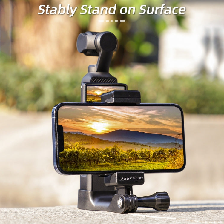 For DJI OSMO Pocket 3 Sunnylife Front Phone Holder Mount Handheld Tripod Expansion Brackets (Black) - Mount & Holder by Sunnylife | Online Shopping UK | buy2fix