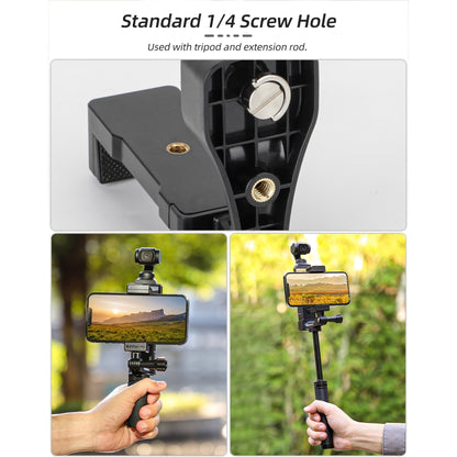 For DJI OSMO Pocket 3 Sunnylife Front Phone Holder Mount Handheld Tripod Expansion Brackets (Black) - Mount & Holder by Sunnylife | Online Shopping UK | buy2fix