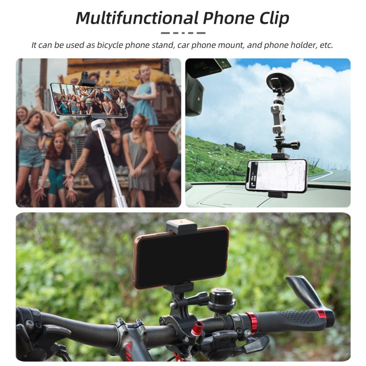 For DJI OSMO Pocket 3 Sunnylife Front Phone Holder Mount Handheld Tripod Expansion Brackets (Black) - Mount & Holder by Sunnylife | Online Shopping UK | buy2fix