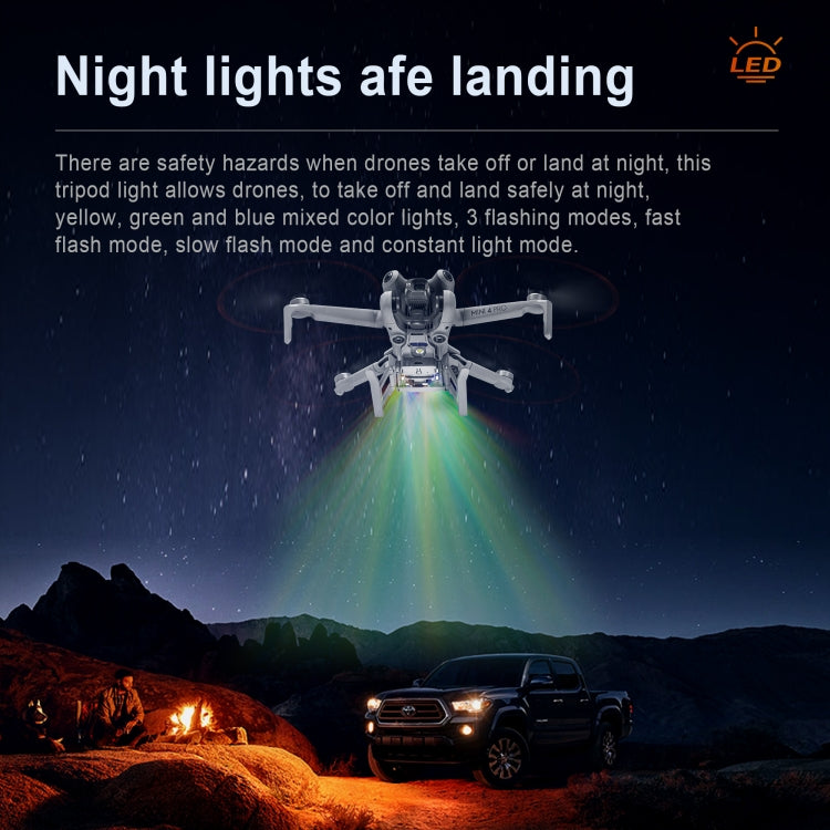 For DJI Mini 4 Pro STARTRC LED Light Folding Heightened Landing Gear Training Rack (Grey) - Other by STARTRC | Online Shopping UK | buy2fix