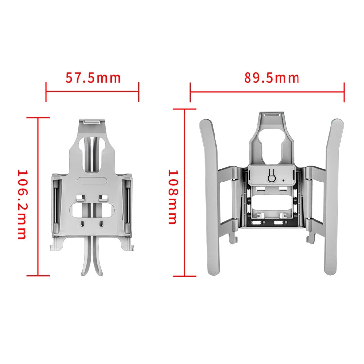 For DJI Mini 4 Pro STARTRC LED Light Folding Heightened Landing Gear Training Rack (Grey) - Other by STARTRC | Online Shopping UK | buy2fix