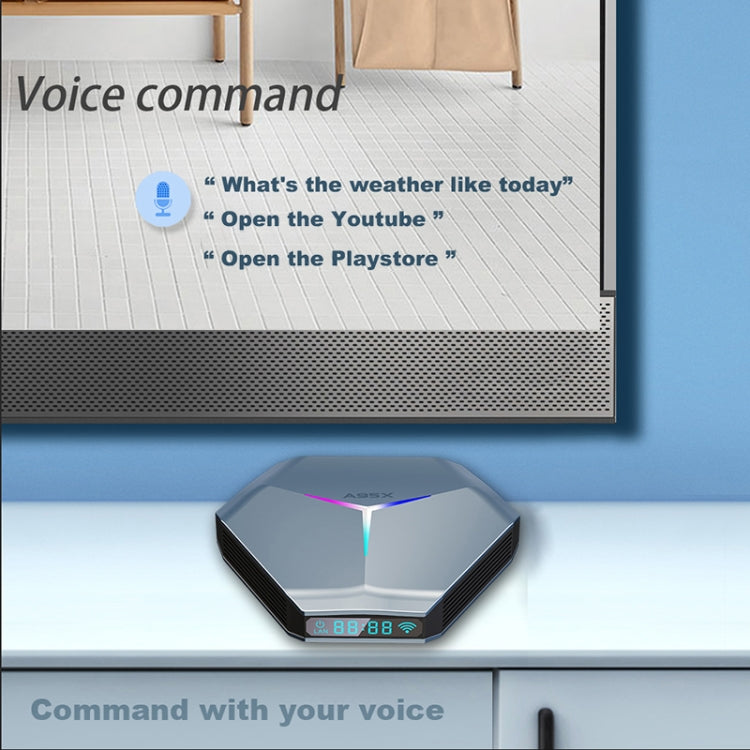 A95X F4 8K UHD Smart TV BOX Android 10.0 Media Player wtih Remote Control, Amlogic S905X4 Quad Core Cortex-A55 up to 2.0GHz, RAM: 4GB, ROM: 32GB, 2.4GHz/5GHz WiFi, Bluetooth, AU Plug(Metallic Blue) - Consumer Electronics by Beelink | Online Shopping UK | buy2fix