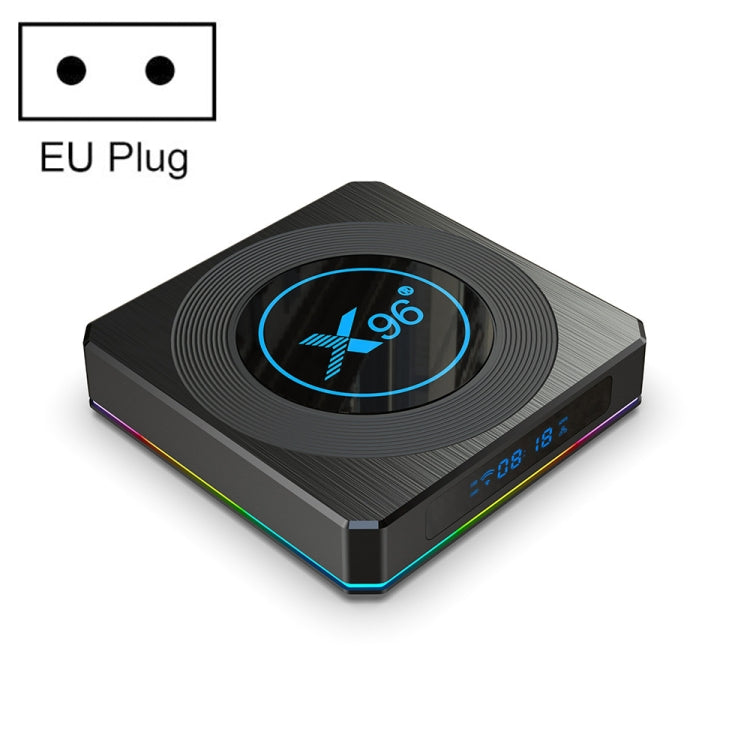 X96 X4 8K Smart TV BOX Android 11.0 Media Player with Remote Control, Amlogic S905X4 Quad Core ARM Cortex A55, RAM: 4GB, ROM: 64GB, Support 100M, Dual Band WiFi, Bluetooth, EU Plug - Amlogic S905 by buy2fix | Online Shopping UK | buy2fix