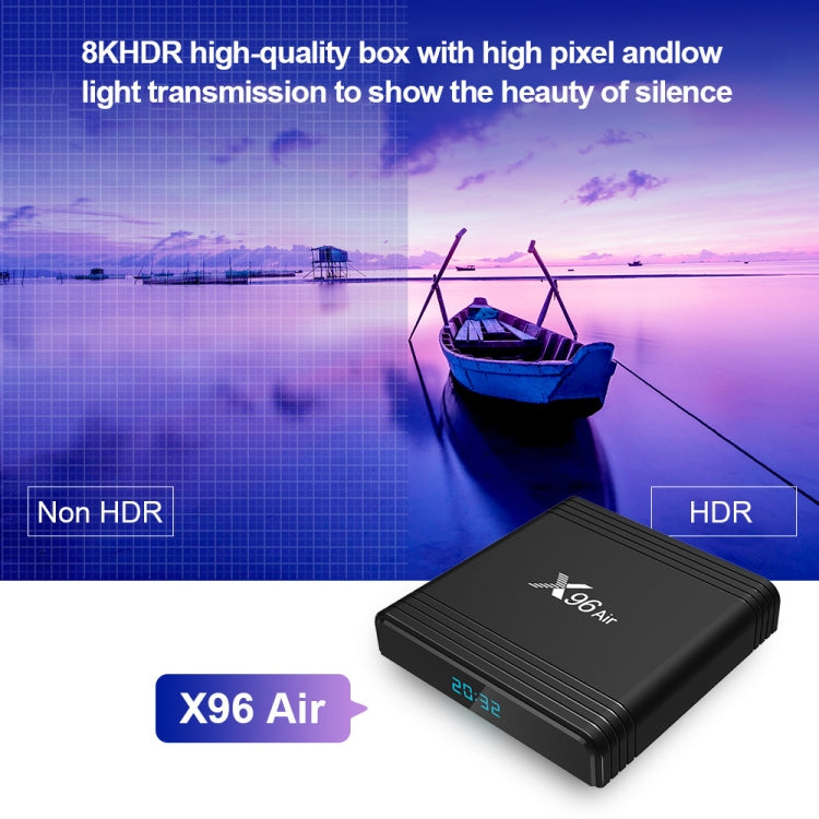 X96 Air 8K Smart TV BOX Android 9.0 Media Player with Remote Control, Quad-core Amlogic S905X3, RAM: 2GB, ROM: 16GB, Dual Band WiFi, US Plug - Consumer Electronics by buy2fix | Online Shopping UK | buy2fix