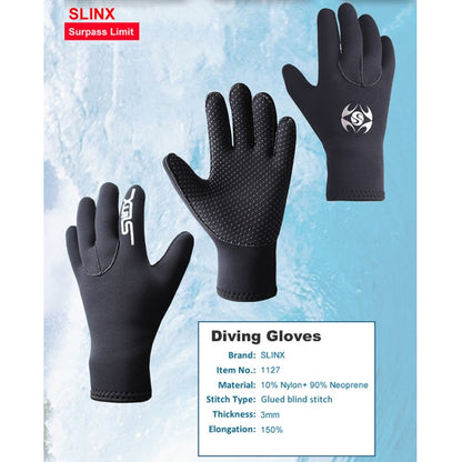 SLINX 1127 3mm Neoprene Non-slip Wear-resistant Warm Diving Gloves, Size: M - Diving Gloves by SLINX | Online Shopping UK | buy2fix