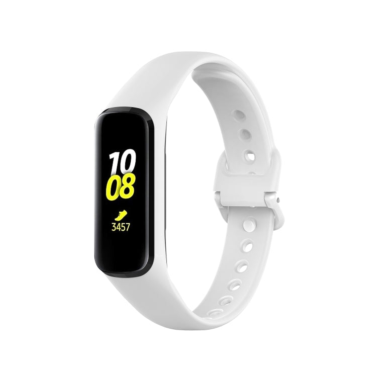 For Samsung Galaxy Fit 2 Silicone Watch Band(White) - Smart Wear by buy2fix | Online Shopping UK | buy2fix