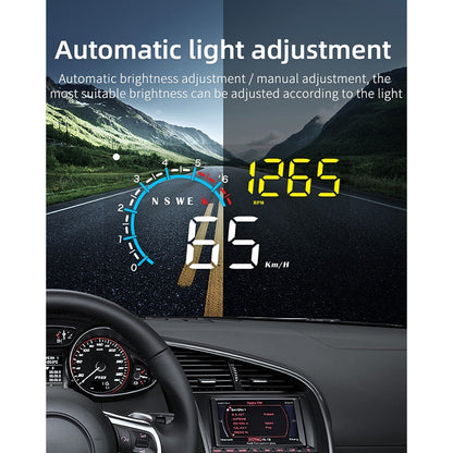 M12 OBD2 + GPS Mode Car Head-up Display HUD Overspeed / Speed / Water Temperature / Low Voltage / Fault Alarm -  by buy2fix | Online Shopping UK | buy2fix