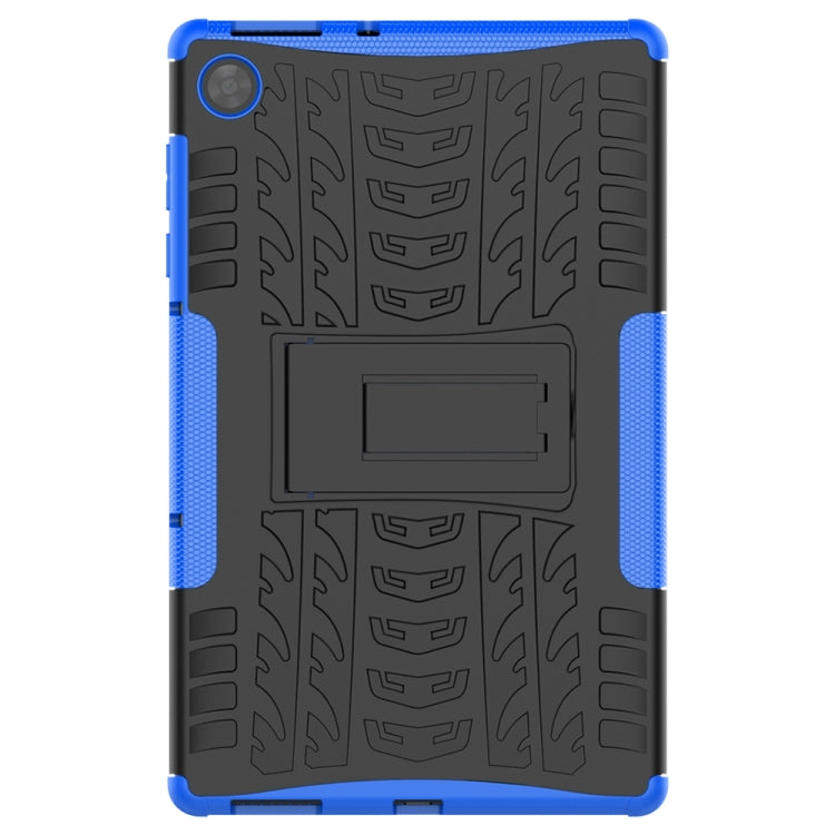 For Lenovo Tab M10 HD Gen 2 (TB-X306F) Tire Texture TPU+PC Shockproof Case with Holder(Blue) - For Lenovo by buy2fix | Online Shopping UK | buy2fix