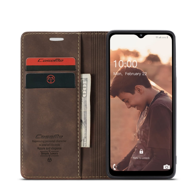 For Samsung Galaxy A32 5G CaseMe 013 Multifunctional Horizontal Flip Leather Case with Holder & Card Slot & Wallet(Coffee) - Samsung Accessories by CaseMe | Online Shopping UK | buy2fix