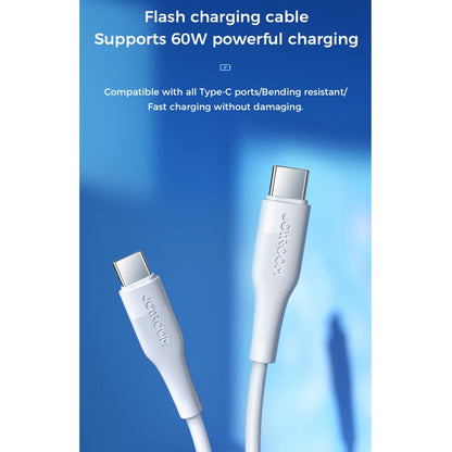 JOYROOM S-1230M3 60W PD Type-C / USB-C to Type-C / USB-C Fast Charging Data Cable, Length:1.2m(White) - USB-C & Type-C Cable by JOYROOM | Online Shopping UK | buy2fix