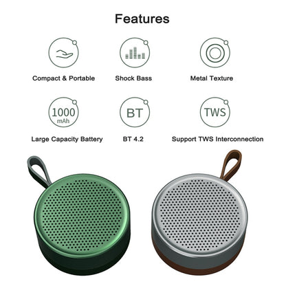 REMAX RB-M39 Bluetooth 4.2 Portable Wireless Speaker(Green) - Mini Speaker by REMAX | Online Shopping UK | buy2fix