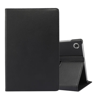 For Lenovo Tab M10 Plus 10.3 360 Degree Rotation Litchi Texture Flip Leather Case with Holder(Black) - Mobile Accessories by buy2fix | Online Shopping UK | buy2fix