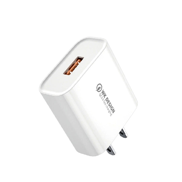 WK WP-U57 Max 18W Maxspeed QC3.0 Fast Charger + USB to 8 Pin Data Cable, Plug Type:US Plug - USB Charger by WK | Online Shopping UK | buy2fix