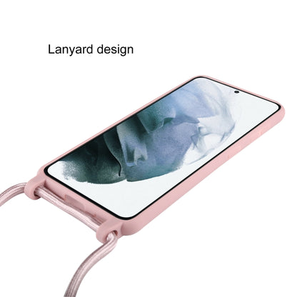 For Samsung Galaxy S21 5G Candy Colors TPU Protective Case with Lanyard(Pink) - Samsung Accessories by buy2fix | Online Shopping UK | buy2fix