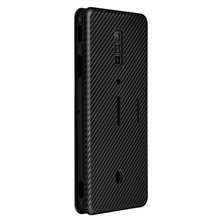 For ZTE nubia Red Magic 6 / 6 Pro Carbon Fiber Texture Horizontal Flip TPU + PC + PU Leather Case with Card Slot(Black) - Mobile Accessories by buy2fix | Online Shopping UK | buy2fix