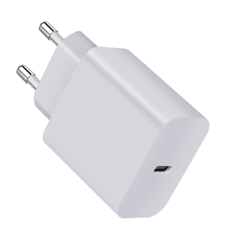 XY PD 25W USB-C / Type-C Single-port Travel Charger for Samsung Devices Fast Charging, EU Plug(White) - Mobile Accessories by buy2fix | Online Shopping UK | buy2fix