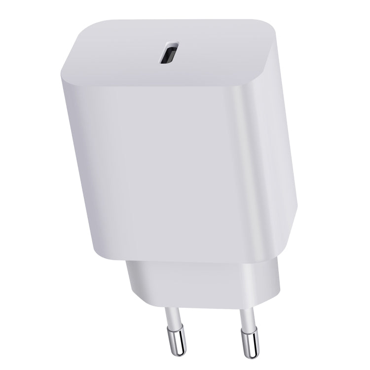 XY PD 25W USB-C / Type-C Single-port Travel Charger for Samsung Devices Fast Charging, EU Plug(White) - Mobile Accessories by buy2fix | Online Shopping UK | buy2fix